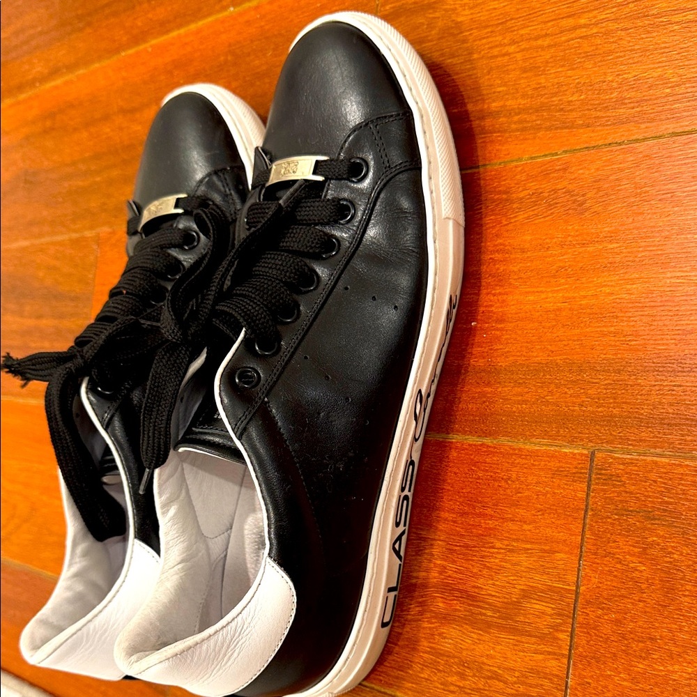 Cavalli Class Black and White Sneakers